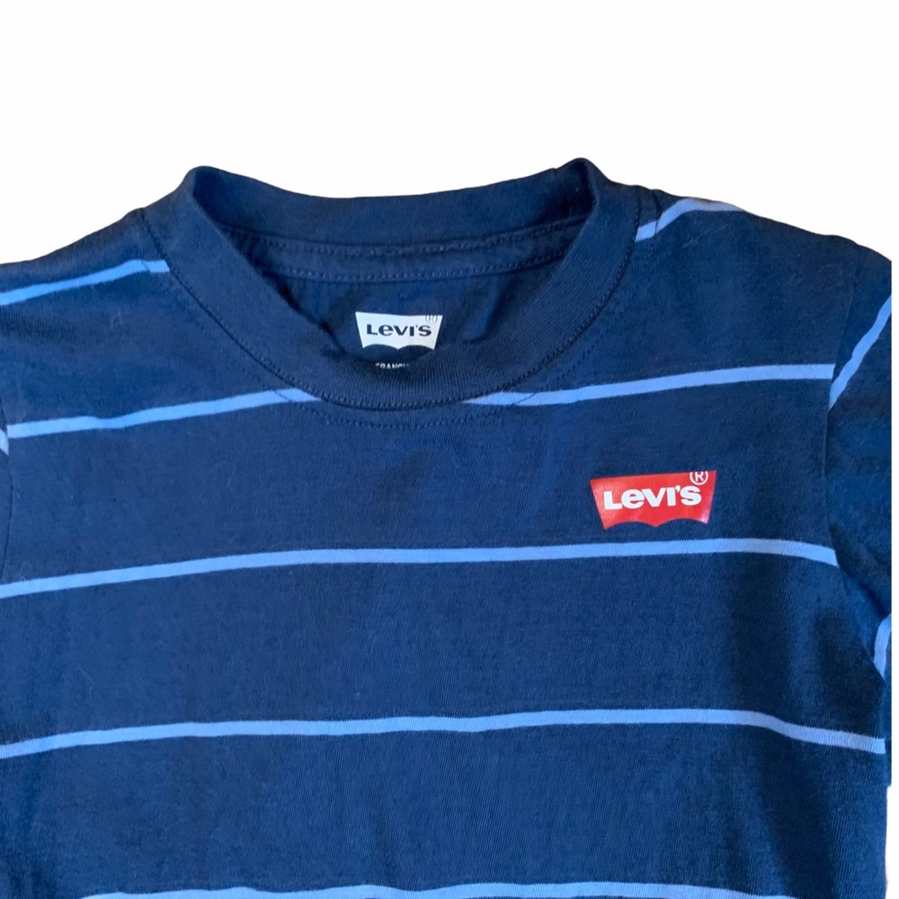 Levi’s navy and blue striped tee 6/7 - Picture 2 of 7